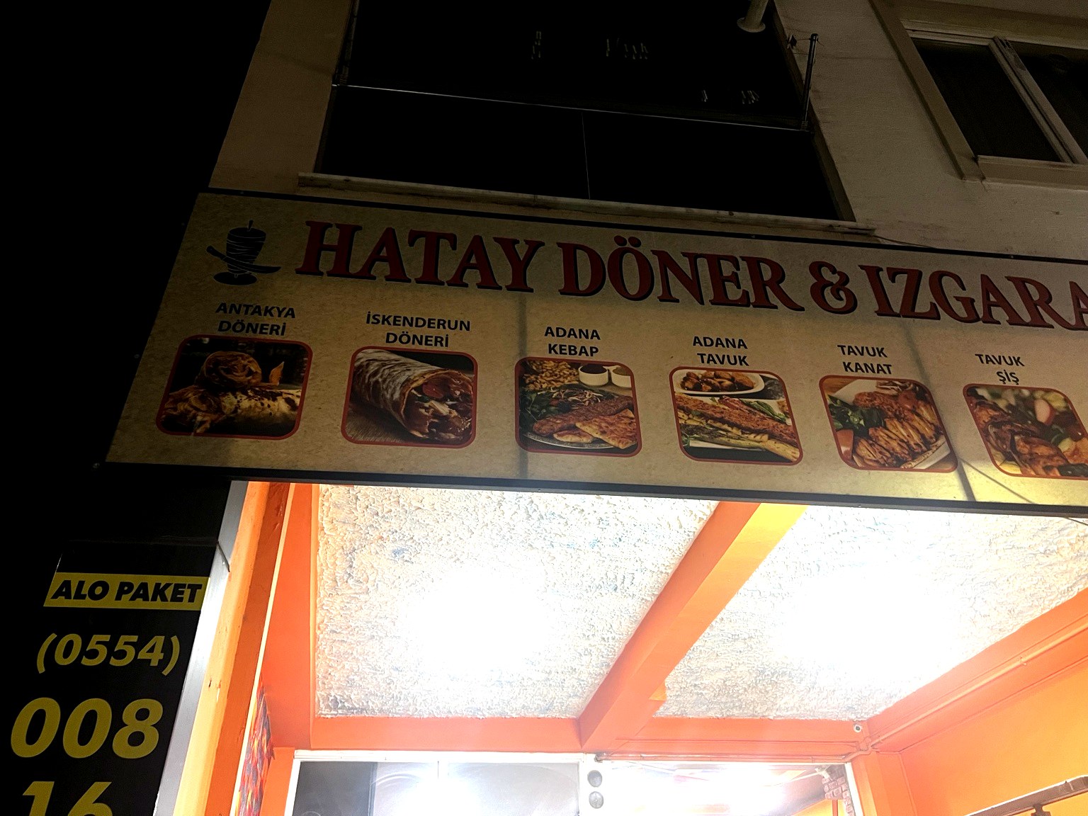 Hatay Döner dış cephe tabelası